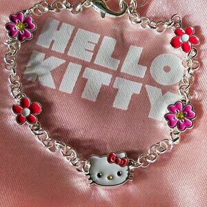 Bundle 3 HK Items for $10: Hello Kitty Silver Bracelet with Flowers